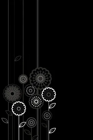 Dark Cute Flowers Ipad Wallpaper