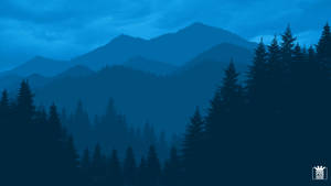 Dark Forest Mountains Wallpaper