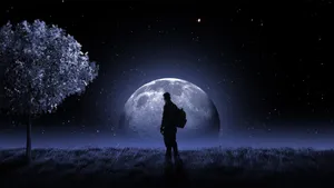 Dark Full Moon Pc Wallpaper