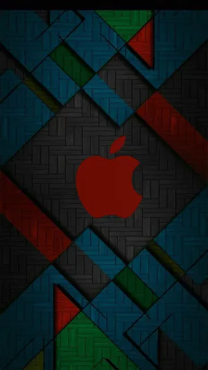 Dark Geometric Apple Logo Wallpaper