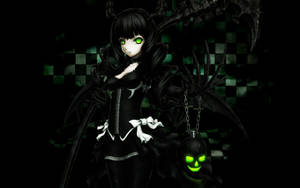 Dark Girl And Skull Anime Desktop Wallpaper