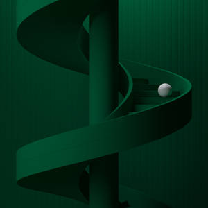 Dark Green 3d 4k Staircase Wallpaper