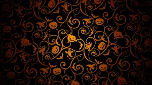 Dark Halloween Icons Pattern Wallpaper