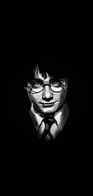 Dark Harry Potter Phone Illustration Wallpaper