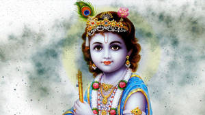 Dark Krishna With Accessories Wallpaper