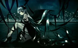 Dark Miku Anime Desktop Wallpaper
