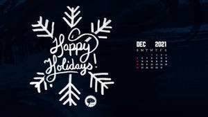 Dark Minimalist December 2021 Calendar Wallpaper