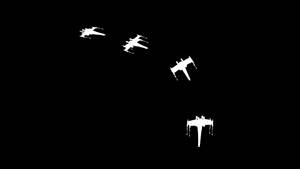 Dark Minimalist X-wings Wallpaper
