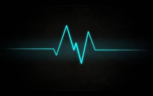 Dark Neon Heartbeat Line Wallpaper