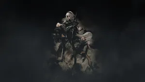 Dark Nier Automata Androids Art Wallpaper