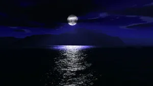 Dark Night With Moon And Cloud Wallpaper