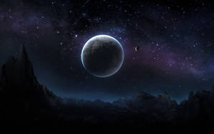 Dark Planet Galaxy Black Desktop Wallpaper