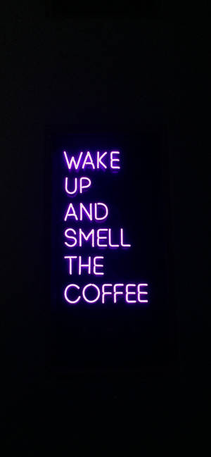 Dark Purple Coffee Signage Wallpaper