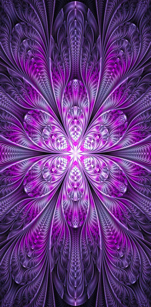 Dark Purple Fractal Full Hd Phone Wallpaper