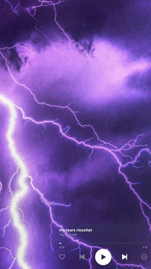 Dark Purple Lightning Playlist Wallpaper
