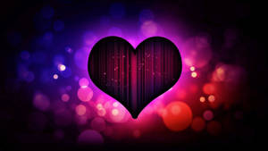 Dark Purple Love Heart Wallpaper