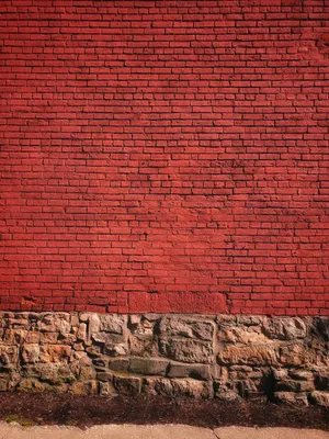 Dark Red Brick Wall Wallpaper
