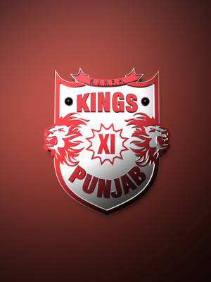 Dark Red Punjab Kings Logo Wallpaper