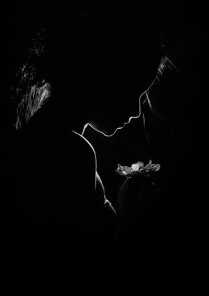 Dark Sad Girl And Flower Wallpaper