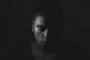 Dark Sad Portrait Of A Man Wallpaper