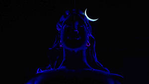 Dark Shiva Blue Silhouette Wallpaper
