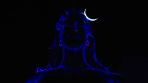 Dark Shiva Blue Silhouette Wallpaper
