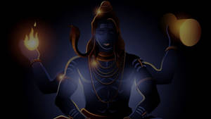Dark Shiva Fire In Hands Wallpaper