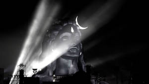 Dark Shiva Head Statue Spotlight Wallpaper