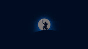Dark Shiva Moon Kneeling Silhouette Wallpaper