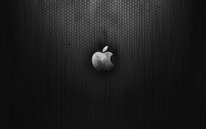 Dark Silver Apple Logo Wallpaper