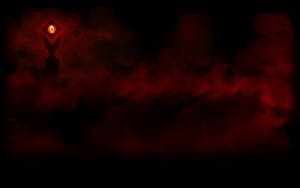 Dark Smoky Red Eye Of Sauron Wallpaper