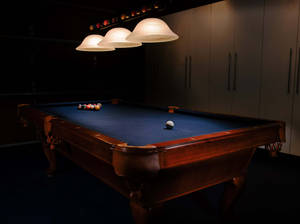 Dark Snooker Room Wallpaper