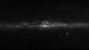 Dark Space Milky Way Panoramic View Wallpaper