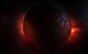Dark Space Red Planet Wallpaper
