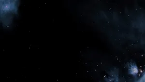 Dark Space Starry Sky With Hazy Clouds Wallpaper