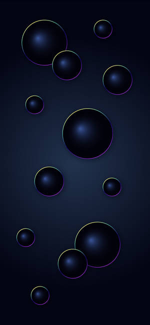 Dark Spheres Ios 16 Wallpaper