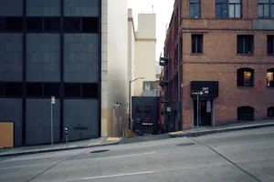 Dark Steep Street Wallpaper