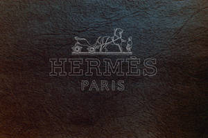 Dark Textured Hermes Leather Wallpaper