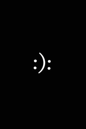 Dark Theme Minimalist Sad Happy Emoticon Wallpaper