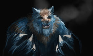 Dark Werewolf Portrait Art Wallpaper