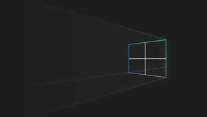 Dark Windows Logo In Neon Lights Wallpaper