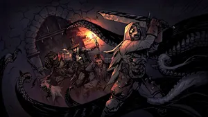 Darkest Dungeon Leper Vs Guardian Wallpaper