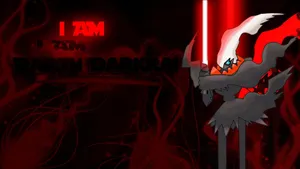 Darkrai In Red Neon Light Wallpaper