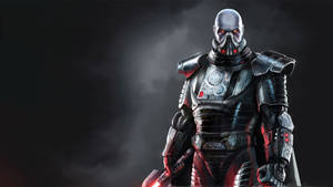 Darth Malgus Stands Atop An Ancient Tower On The World Of Rakata Prime In Star Wars: The Old Republic. Wallpaper