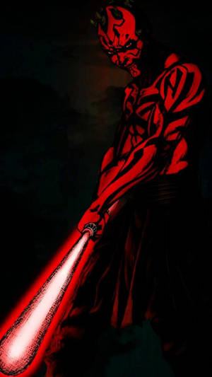 Darth Maul Sith Lord Comic Art Wallpaper