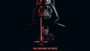 Darth Vader And Kylo Ren In Epic Duel Wallpaper
