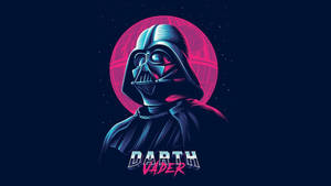 Darth Vader In Neon Aesthetic Wallpaper