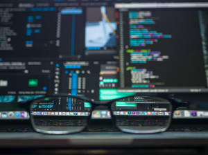 Data Coding Eyeglasses Laptop Wallpaper