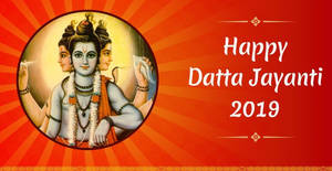 Dattatreya Jayanti 2019 Red Graphic Artwork Wallpaper