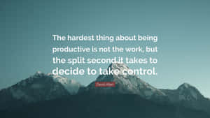 David Allen Productive Quote Wallpaper